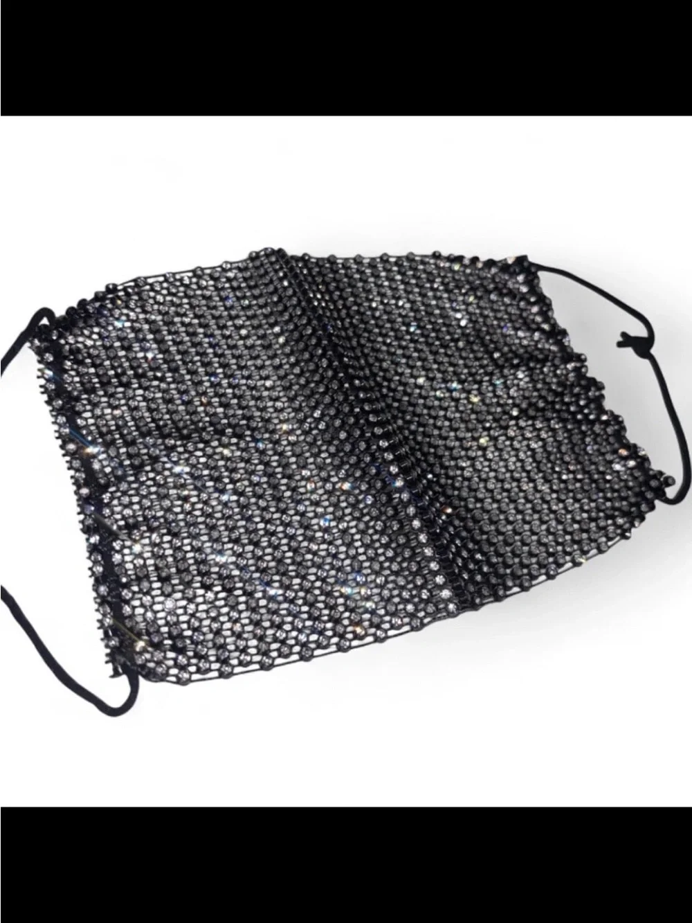 Black Sheer Rhinestone Mask